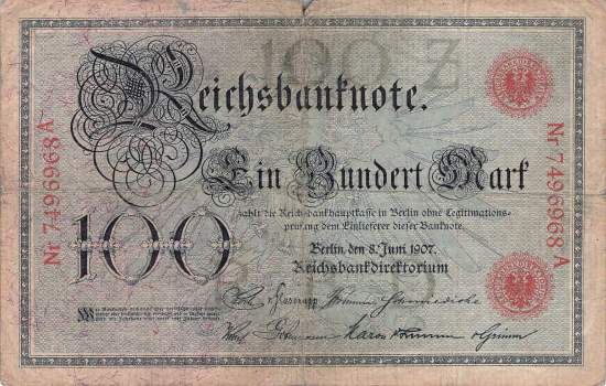 100 Mark 1907 ro.30 Z/A